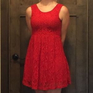 Wet Seal Red Lace Dress