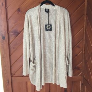 Bobeau cardigan 3/4 sleeve sweater kit pockets