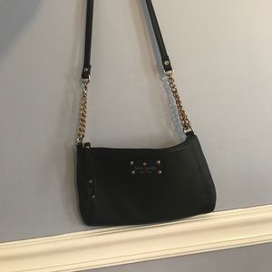 Kate spade small cross body bag black leather