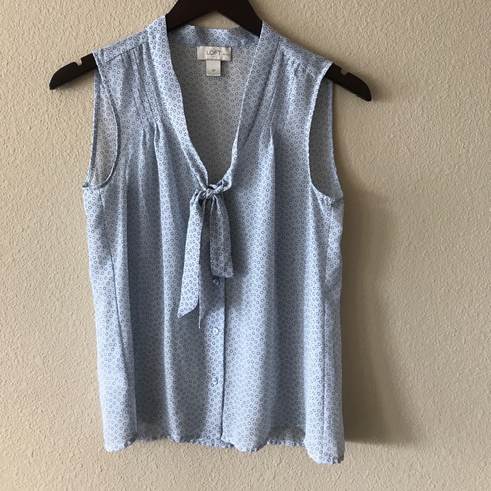 Ann Taylor LOFT tie blouse