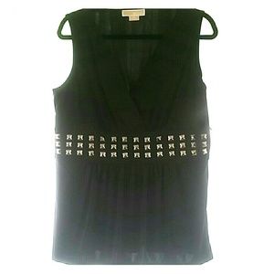 Michael Kors black stretch dressy top