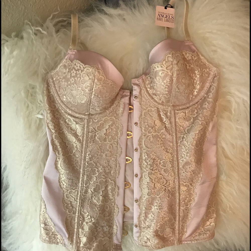 Light pink/gold corset from Victoria's Secret