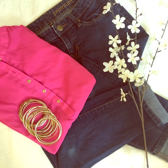 Gap Premium Skinny Dark Wash Capris 🌿 Size 4/27A - Picture 1 of 7