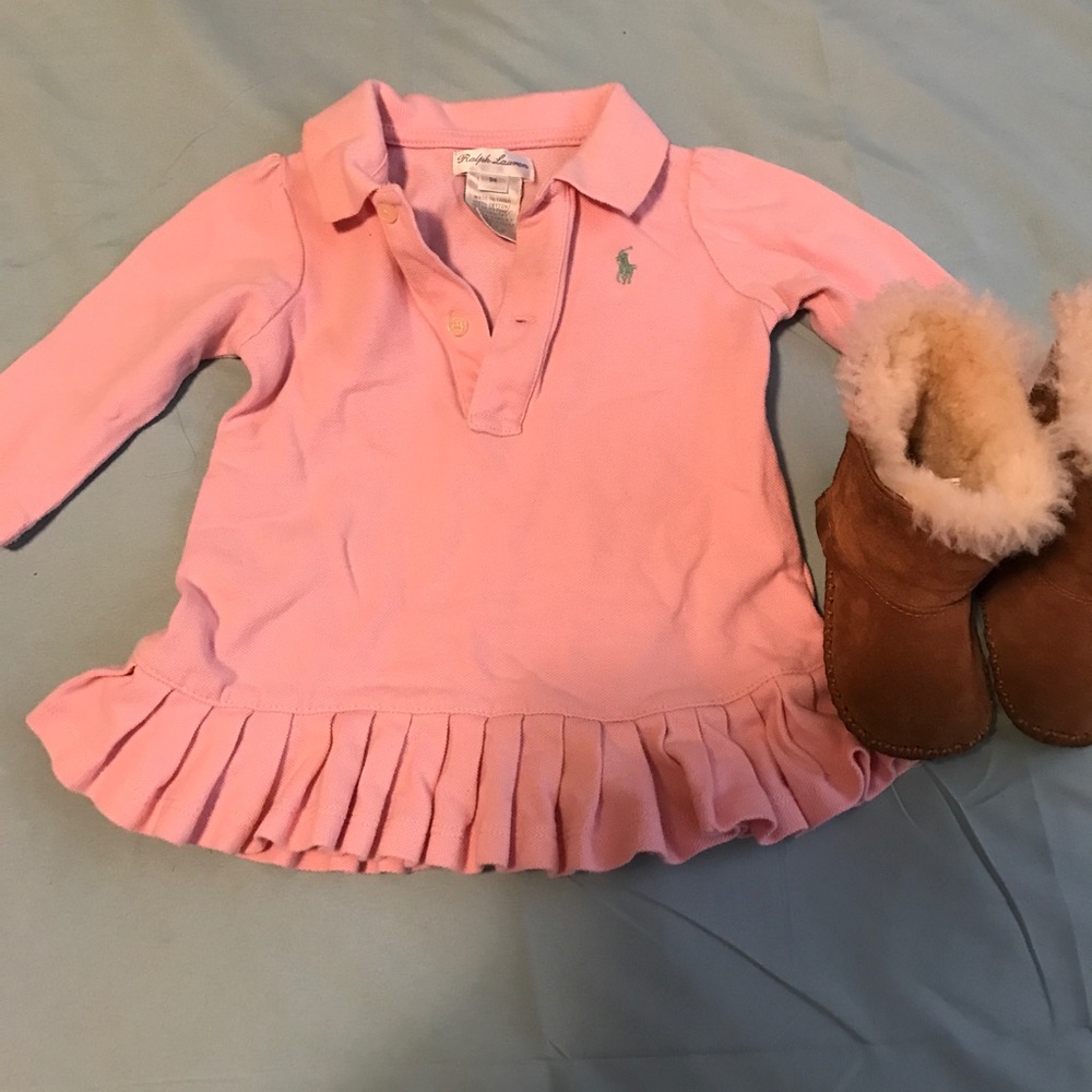 Ralph Lauren dress and ugg boots