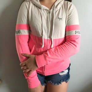 VS PINK zip up sweatshirt