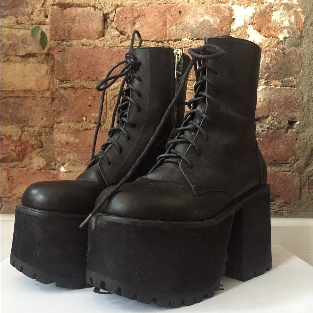 Pre-owned Black UNIF Scosche Boots Woman Size 7