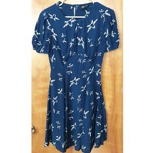 Super Flirty Asos Bird Printed Dress