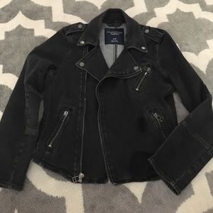 American Eagle Denim Moto Jacket
