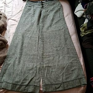 Repost Free People Grey Soft Linen Pants, Size 4