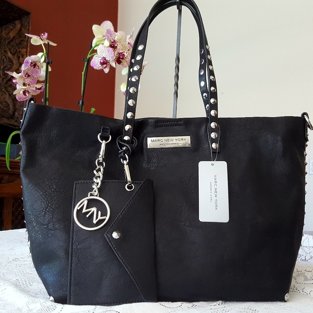 MARC NEW YORK STUD FAUX-LEATHER TOTE