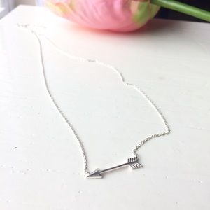 Sterling silver arrow necklace