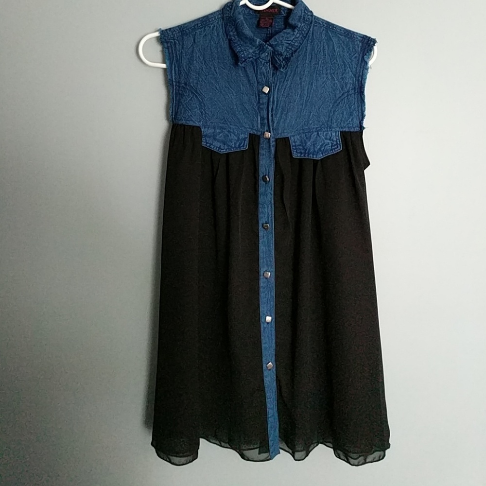 Urban Outfitters jean and chiffon tunic