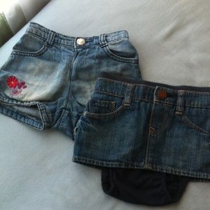 Pair of denim shorts