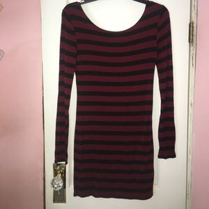 Striped bodycon dress