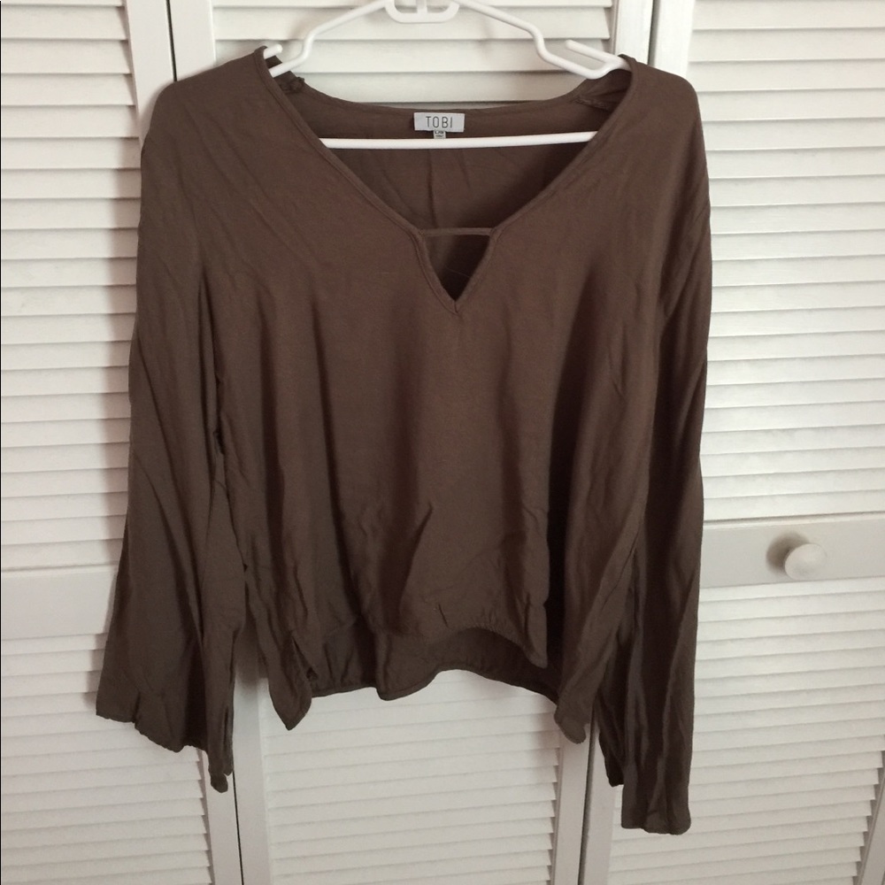 Tobi flared sleeve top