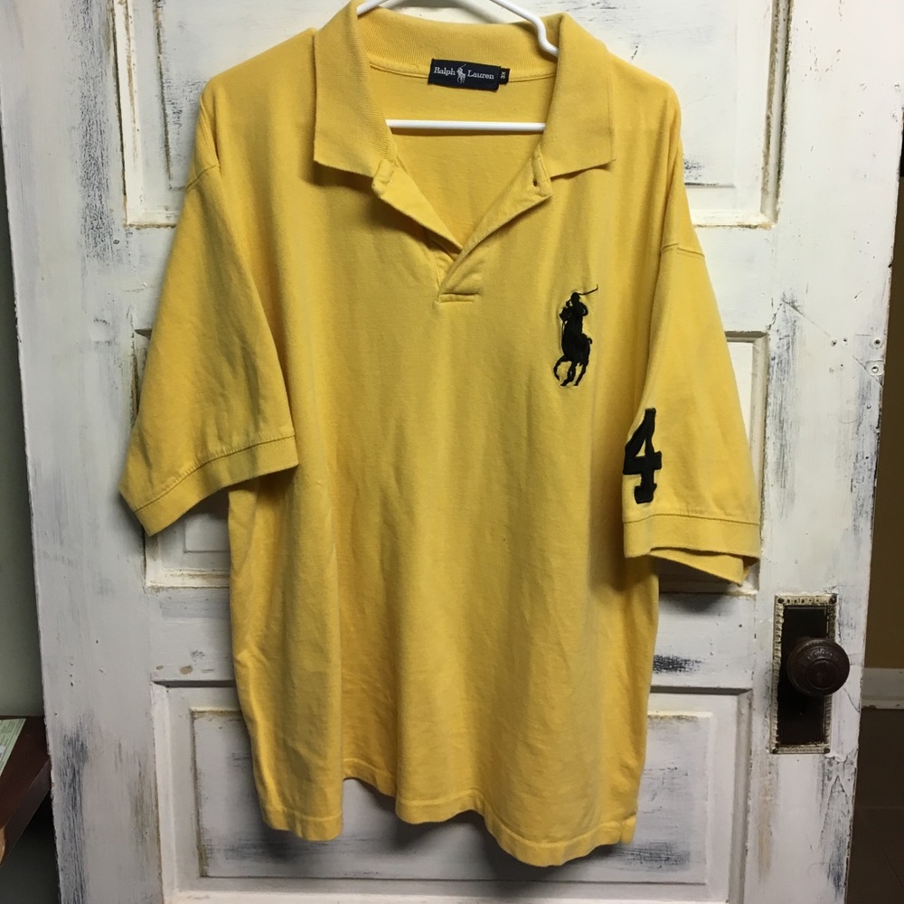 3X Ralph Lauren big polo yellow shirt