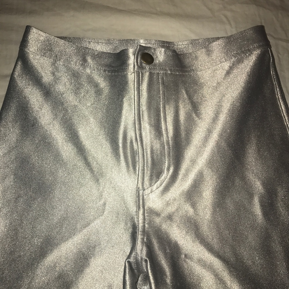 Silver disco pants American apparel #aa