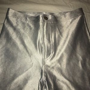 Silver disco pants American apparel #aa