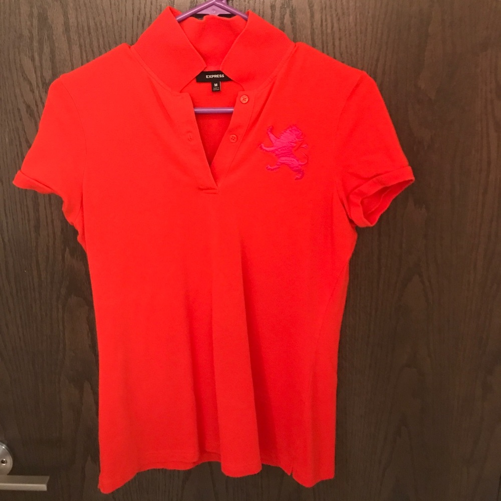 Express Orange Polo Size M