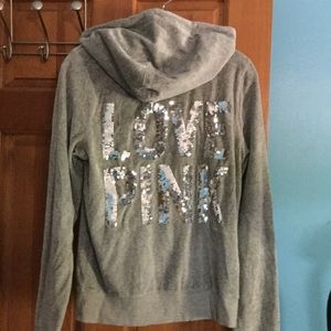 Pink Sequined Hoodie