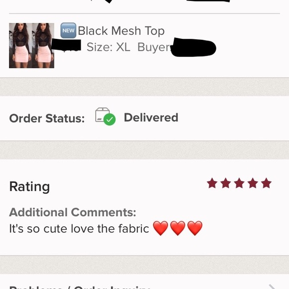 Black Mesh Top - Picture 4 of 4