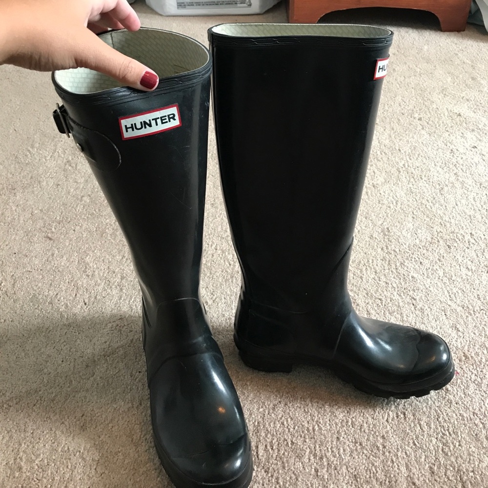 Black Tall Hunter Boots