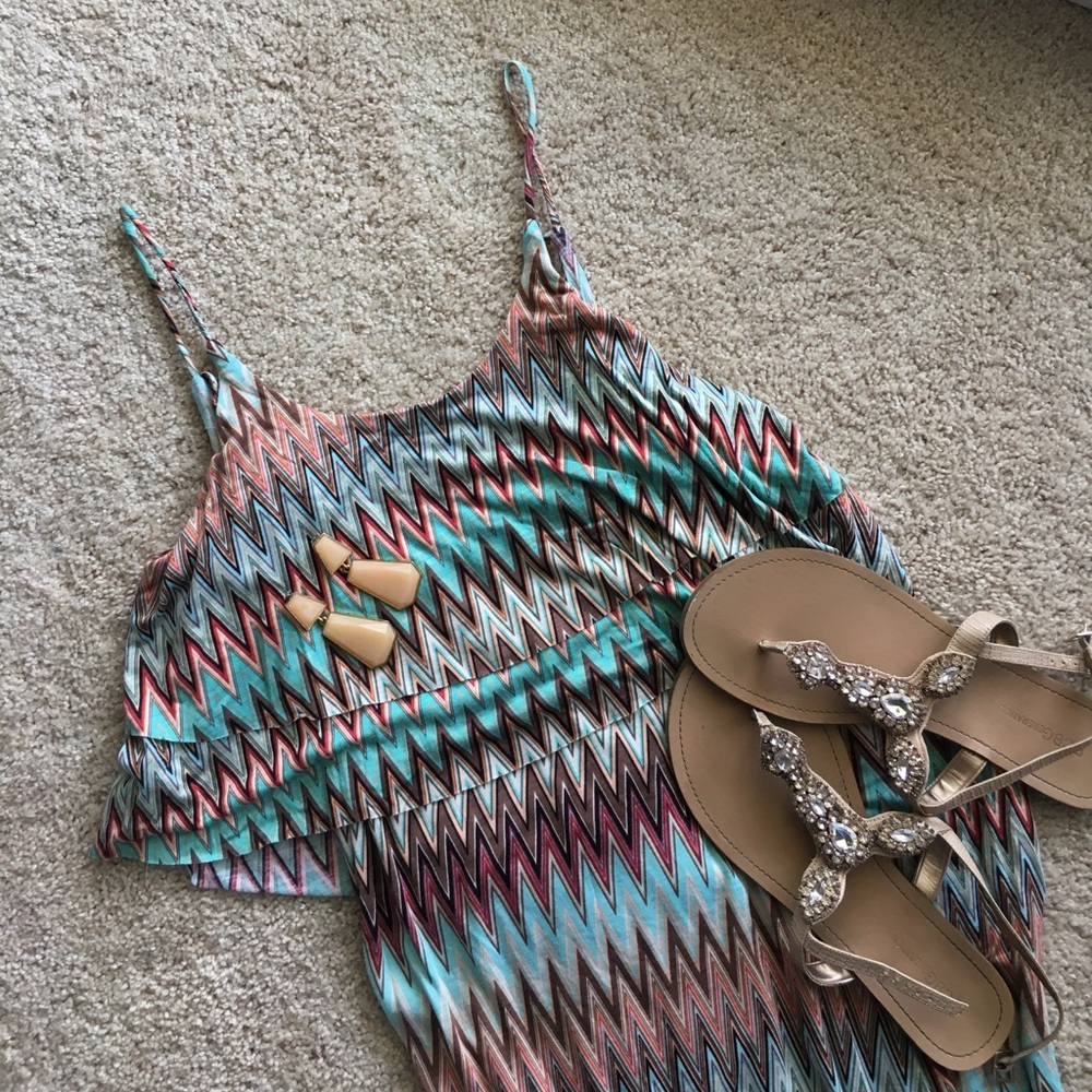 Cute Chevron Maxi Dress