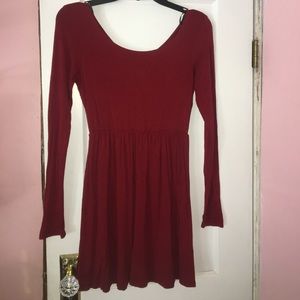 Long sleeve red dress