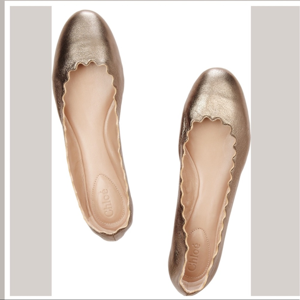 Metallic CHLOE flats sz 37.5