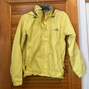 Northface yellow rain jacket