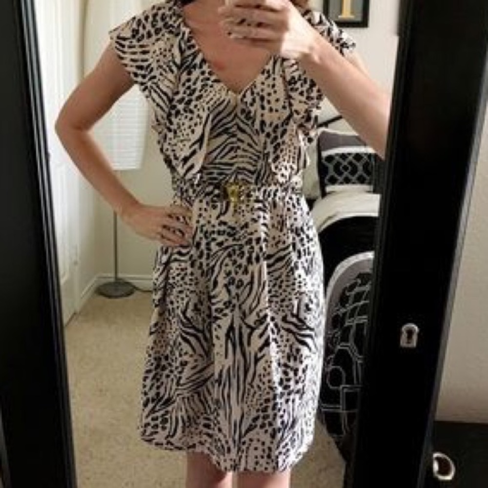 H&M Blush Animal Print Dress