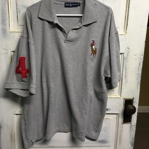 3XL heather gray Big polo shirt