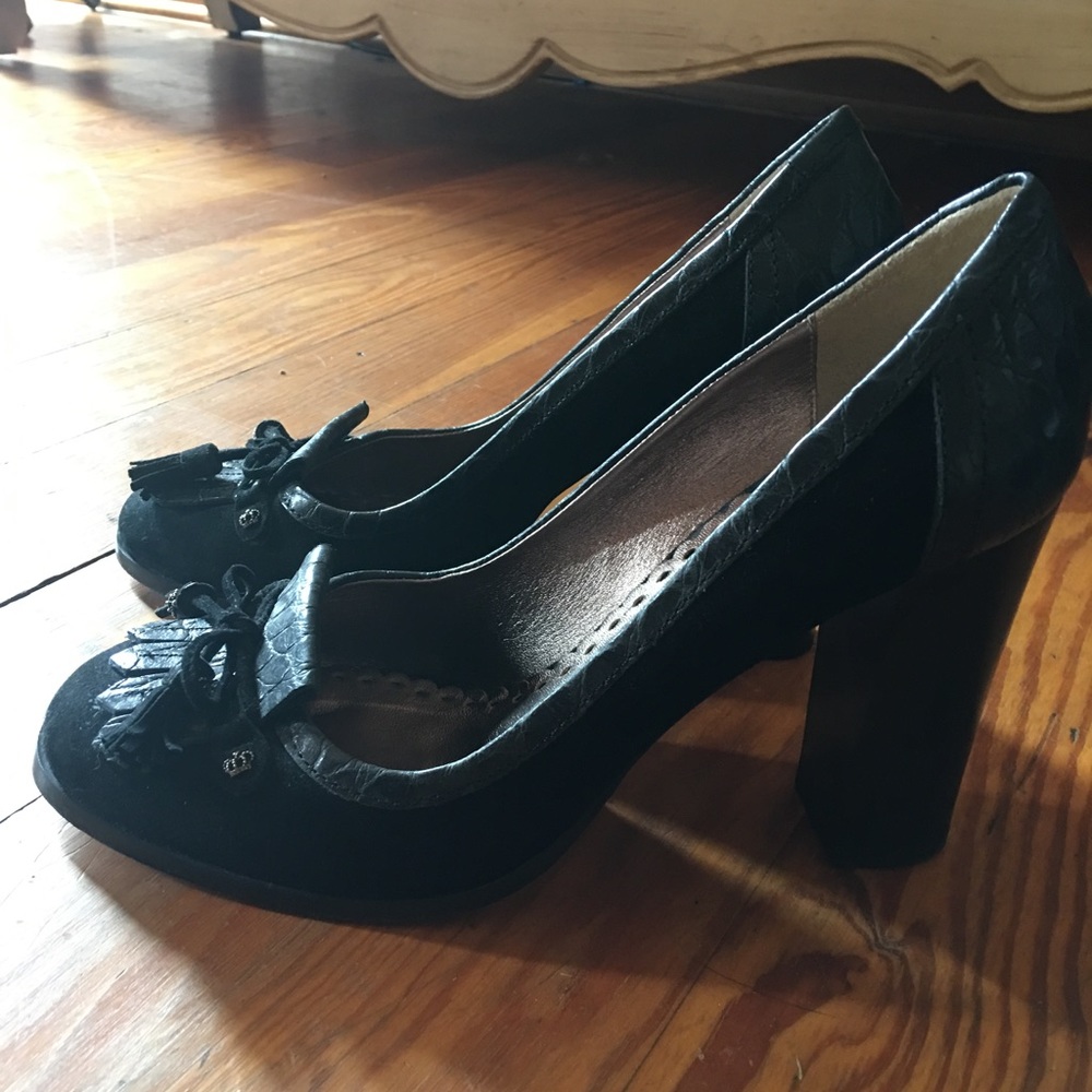 Juicy Couture stacked heel