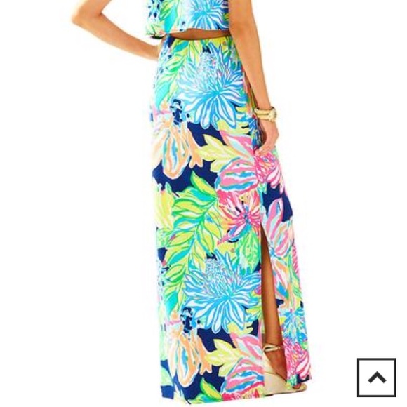 Lilly Pulitzer Mansi Set Two-Piece Maxi/Crop Top - Picture 2 of 7