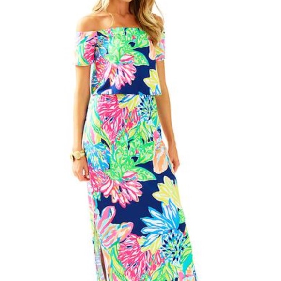 Lilly Pulitzer Mansi Set Two-Piece Maxi/Crop Top - Picture 4 of 7