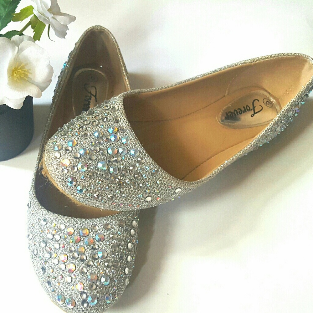 Rhinestone studded flats