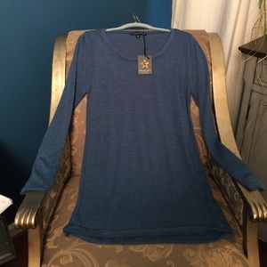 Living Doll Long Sleeve Poly/Rayon/Spandex Tunic