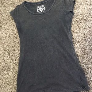 Super cute distressed velvet stone shirt