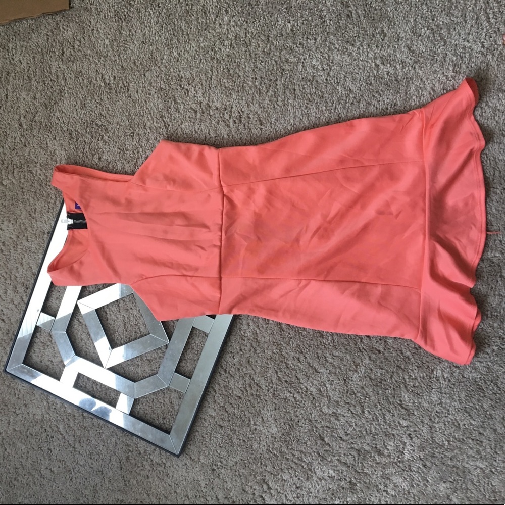 Peach fitted dress