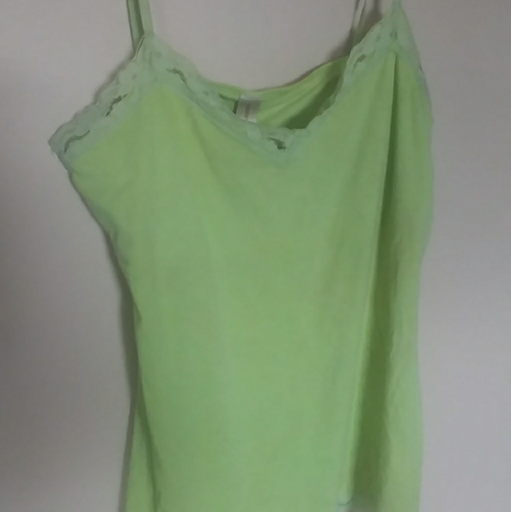 Yellow lacy tank
