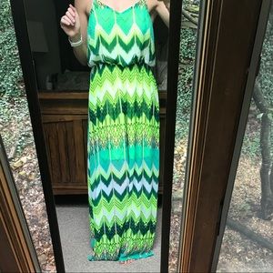 NWT Green maxi dress.