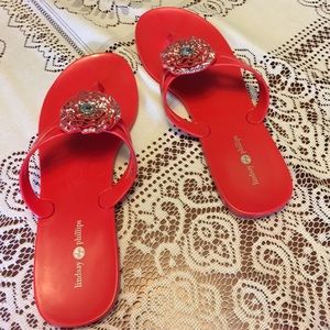 Lindsay Phillips Red Jellies Sandal
