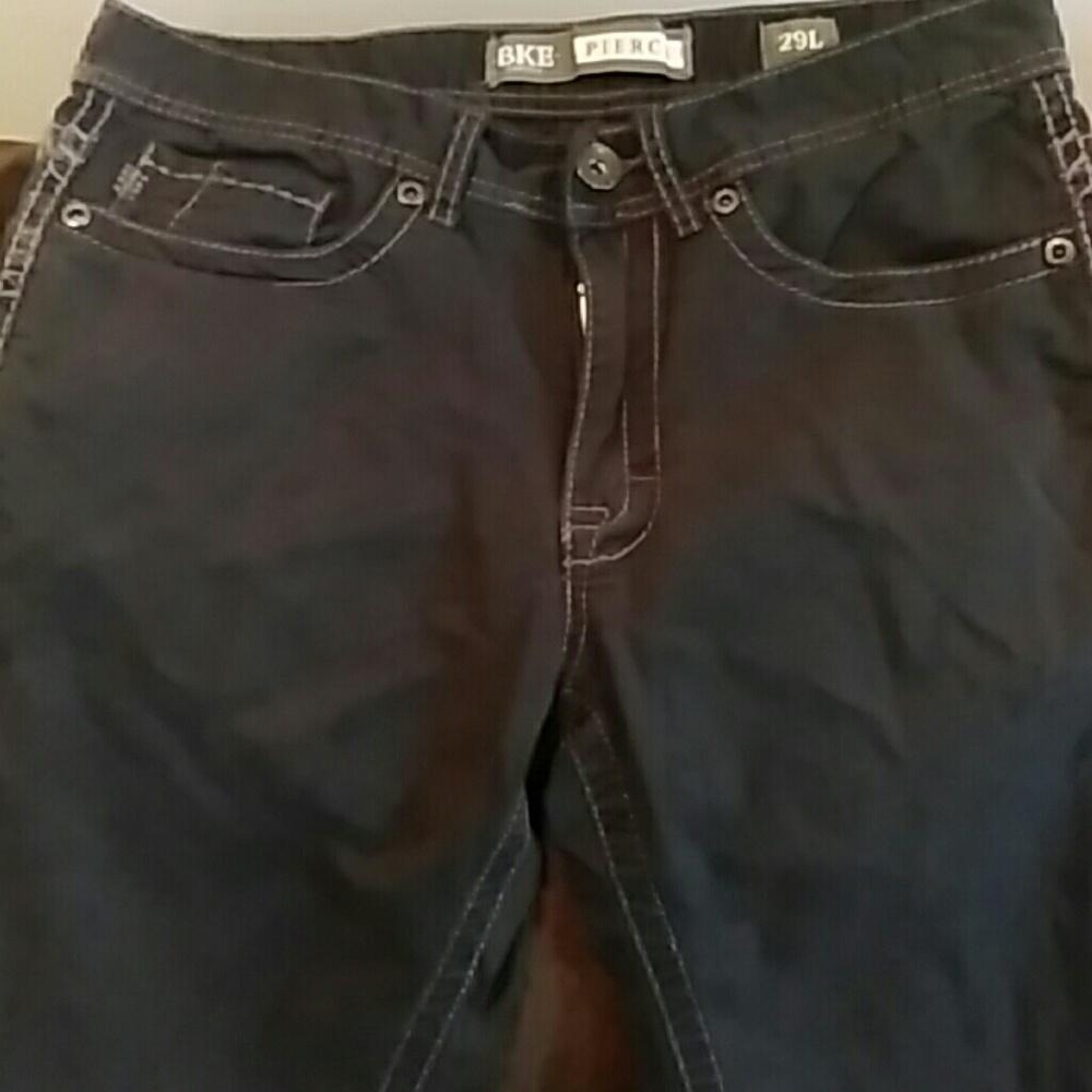Buckle Pierce Black Twill Pants