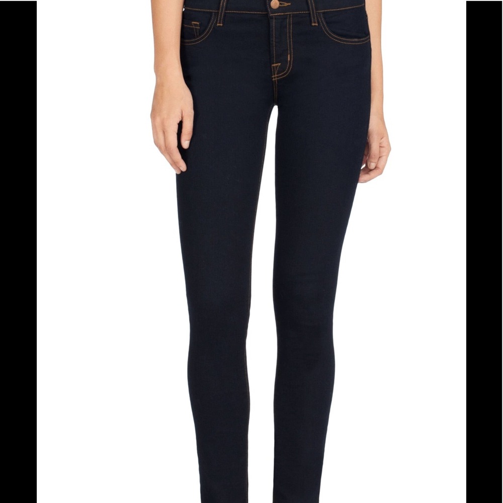 J BRAND classic mid rise skinny leg jeans