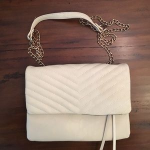 NEW! Francesca's Cream/Gold Small Shoulder Bag