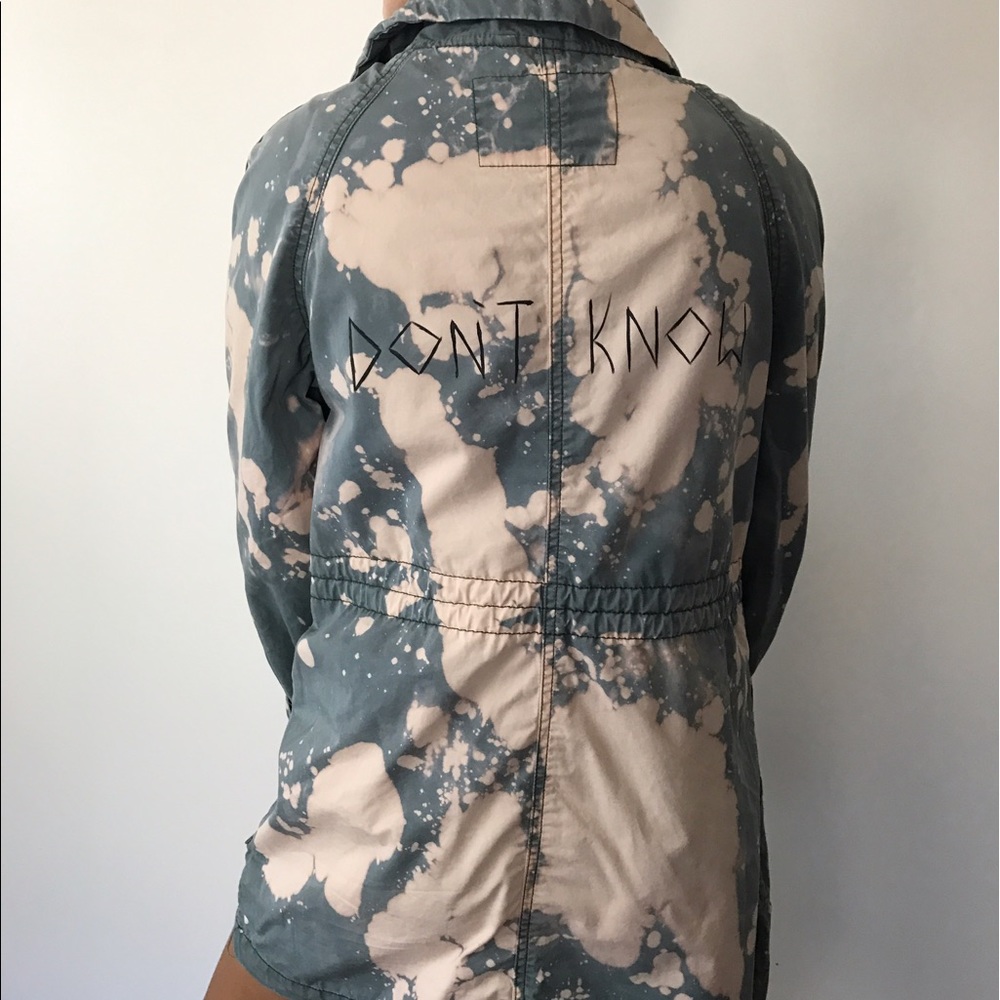 army green bleached jacket