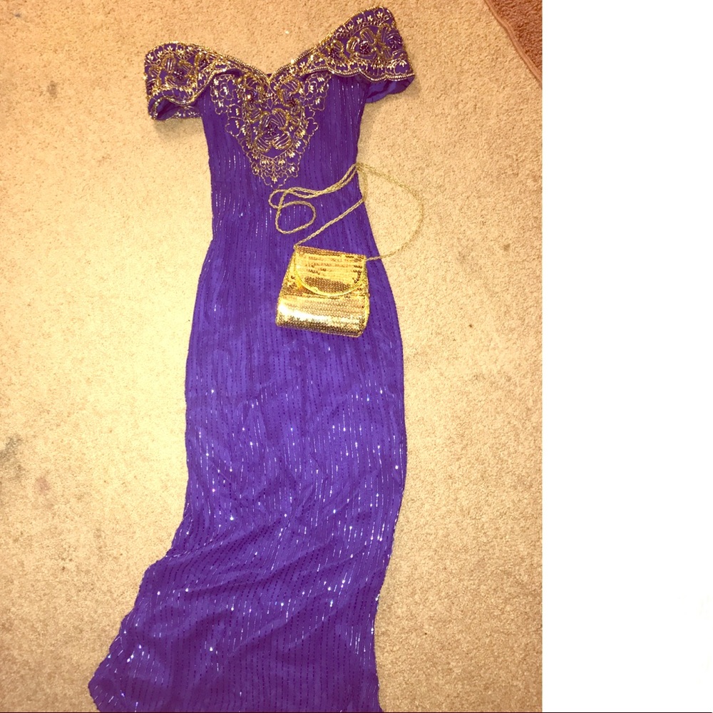 Vintage Glam Dress with matching purse