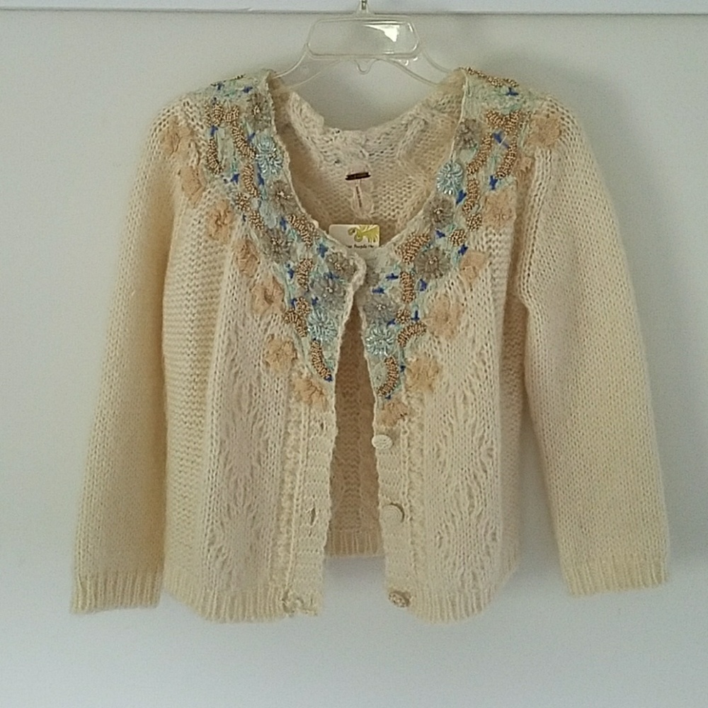 Free People Ivory Cardigan