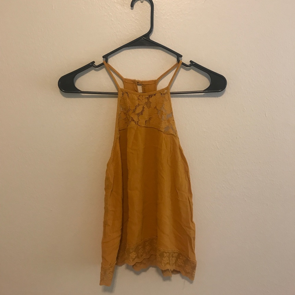 Yellow lace top