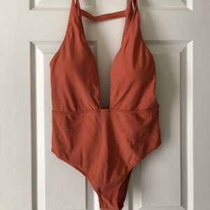 Burnt Orange One Piece Swim Suit